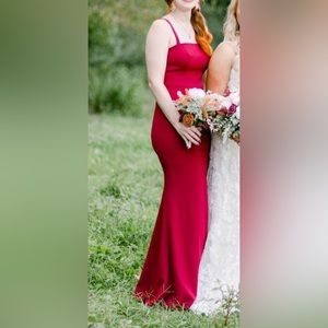 "Burgundy" bridesmaids dress